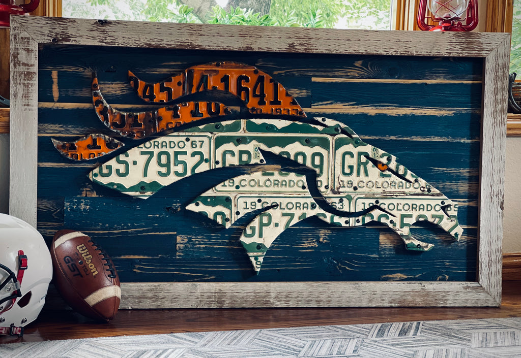 AUCTION: Custom Denver Broncos Artwork Benefiting Youth Football Team