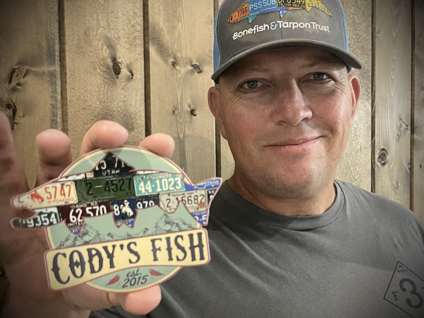 Cody's Fish Rocky Mountain Brown Trout Logo Sticker