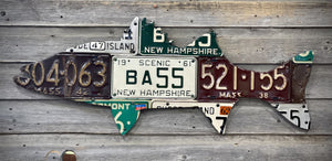 Rare BA55 New England Antique Striped Bass License Plate Art - One Only! - Ready-To-Ship
