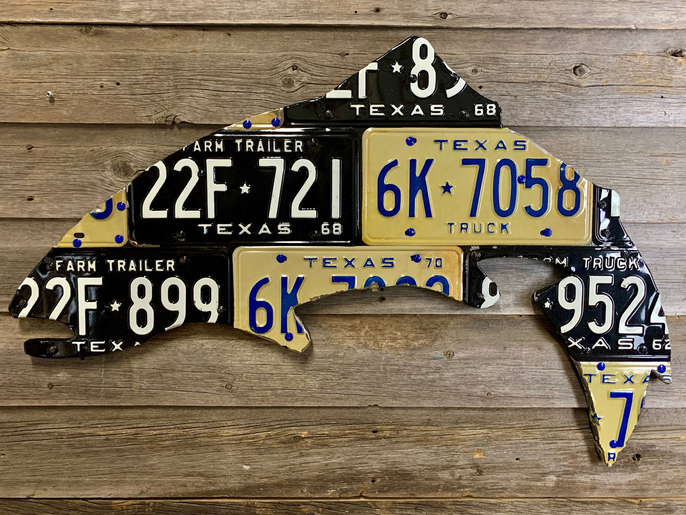 Texas Trout License Plate Art