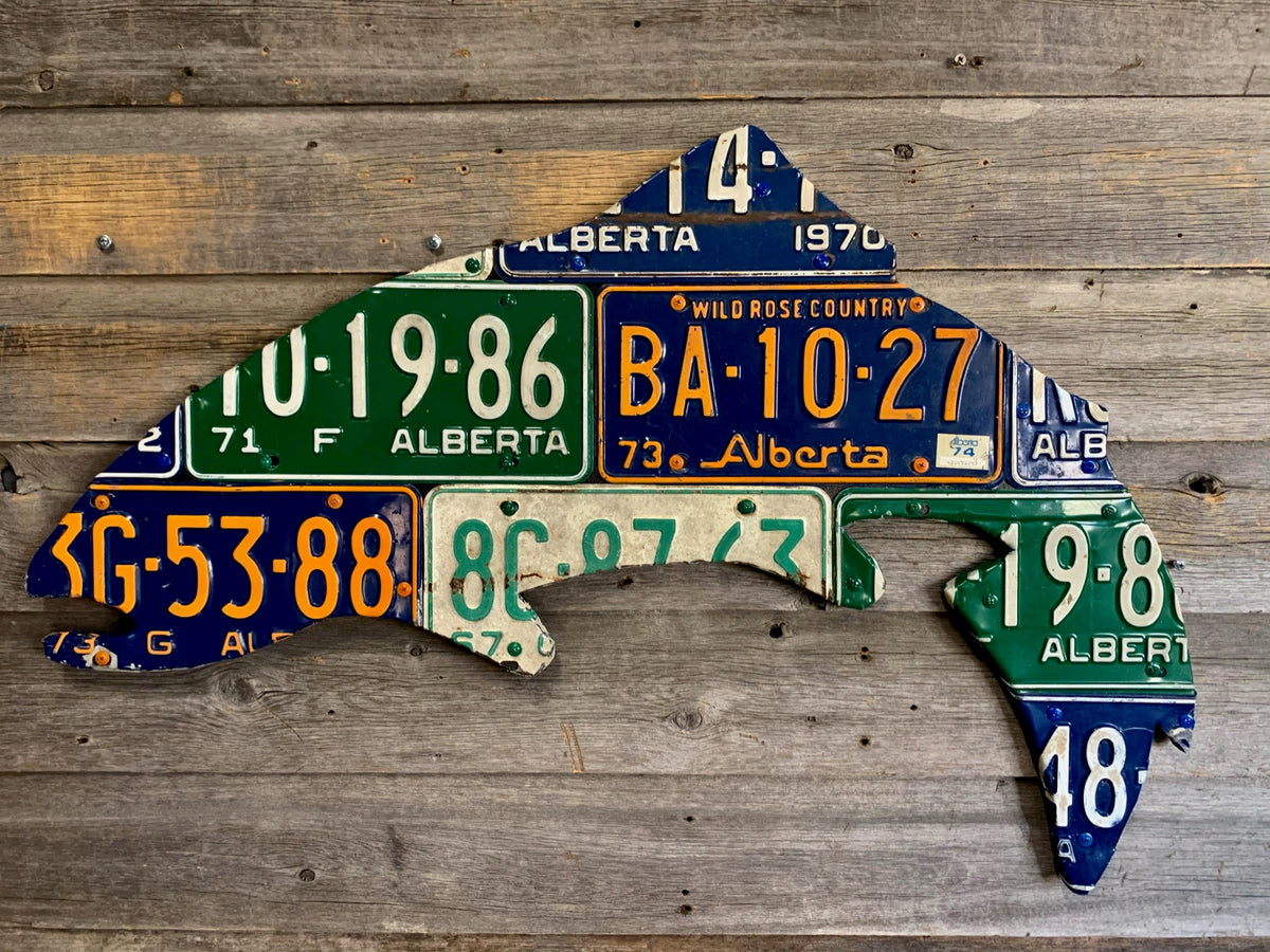 Fishing Plates  License plate art, Shop signs, License plate