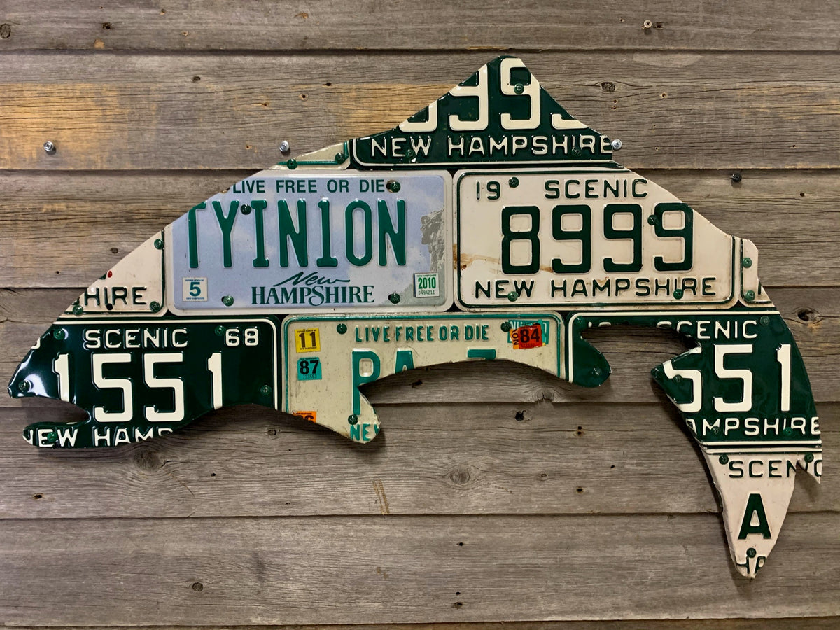 New Hampshire Trout License Plate Art Cody's Fish