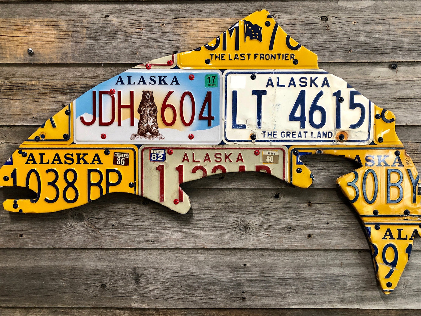 Alaska Rainbow Trout License Plate Art