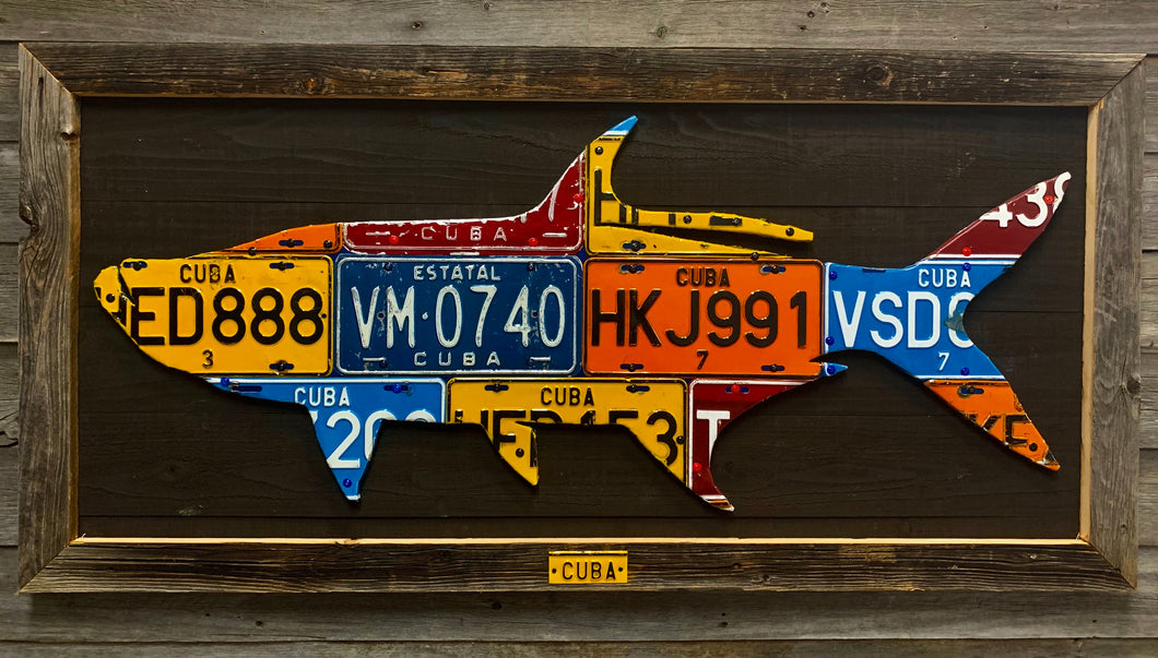 Cuba Tarpon License Plate Art - Ready-To-Ship
