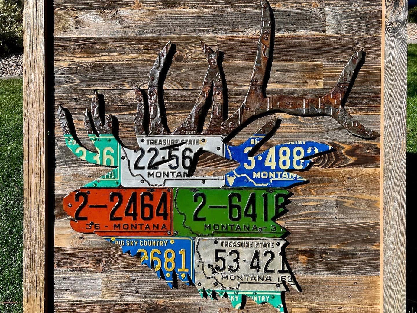 Montana Elk License Plate Art