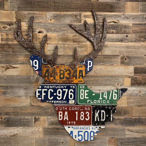 Deer License Plate Art