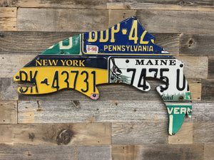 24" New England Trout License Plate Art
