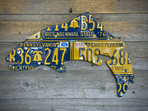 24" Pennsylvania Trout License Plate Art