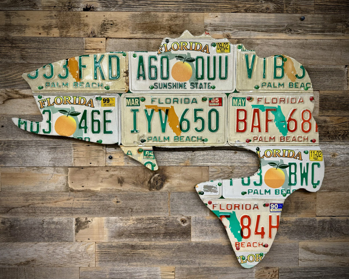 Florida Orange Largemouth Bass License Plate Art - Ready-To-Ship