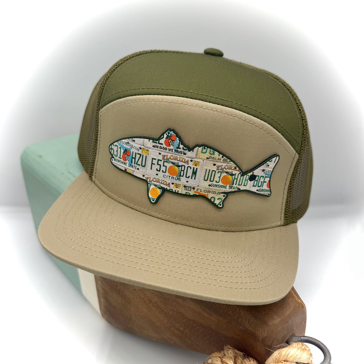 Straw Fedora Hat with Orange Fish Embroidery WITHMOONS Cotton Fishing Hat Fish Bone Embroidery Trucker  main image 3