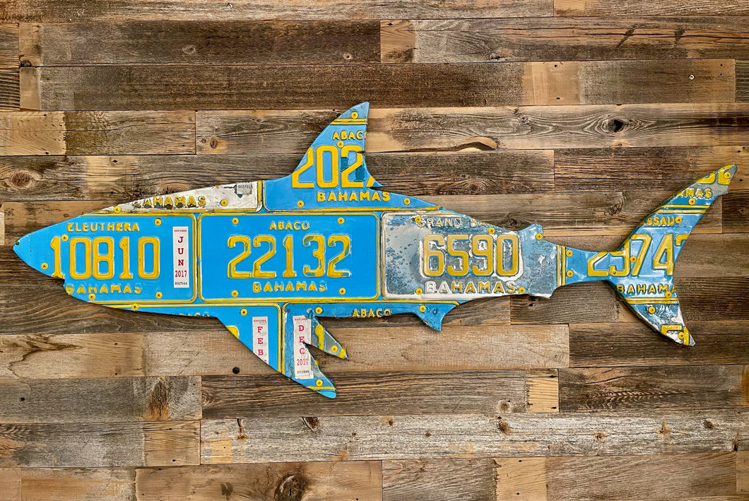 Bahamas Shark License Plate Art