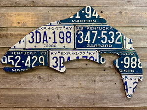 Kentucky Antique Trout License Plate Art - Ready-To-Ship