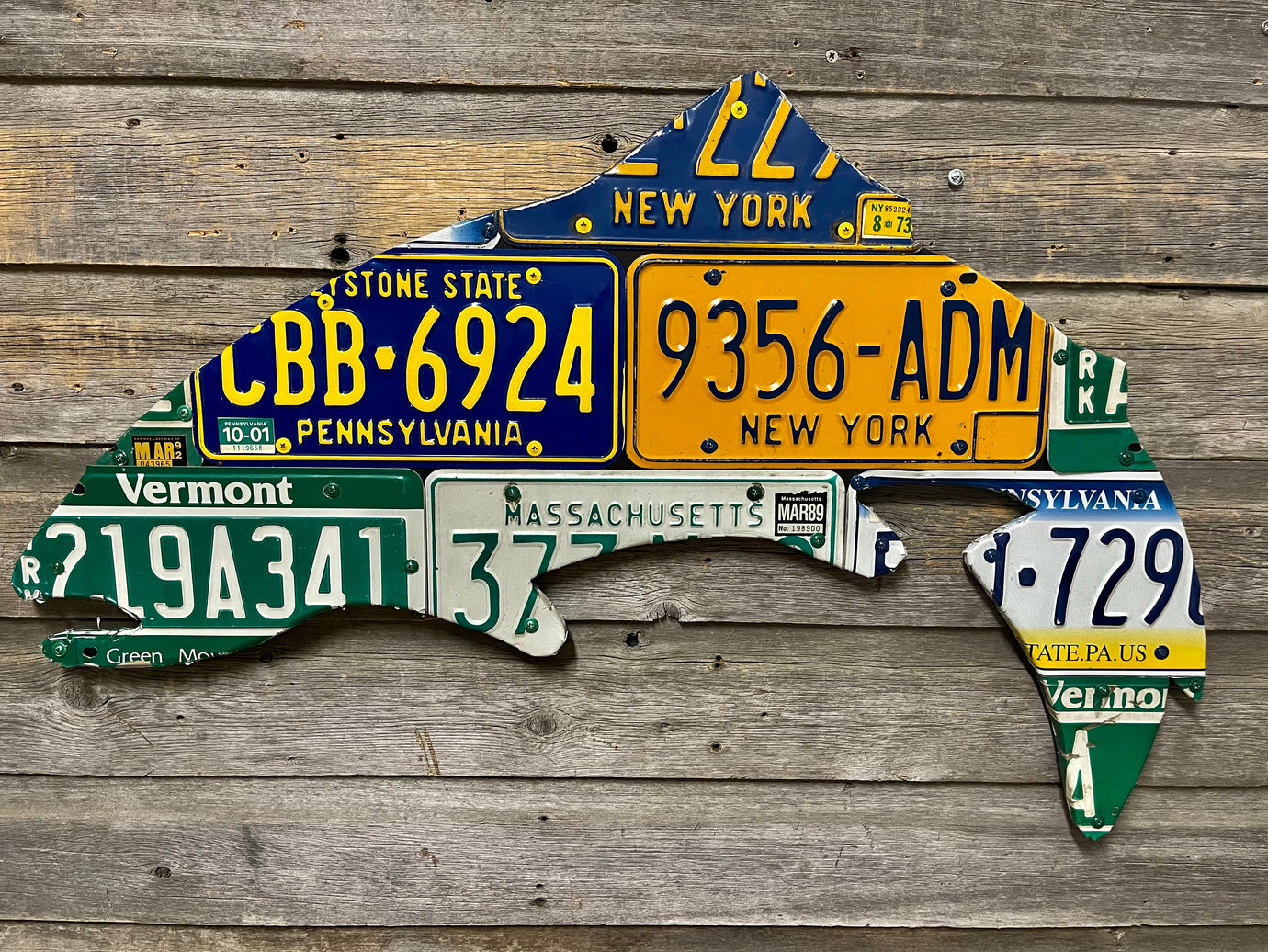 New England Trout License Plate Art - Ready-To-Ship