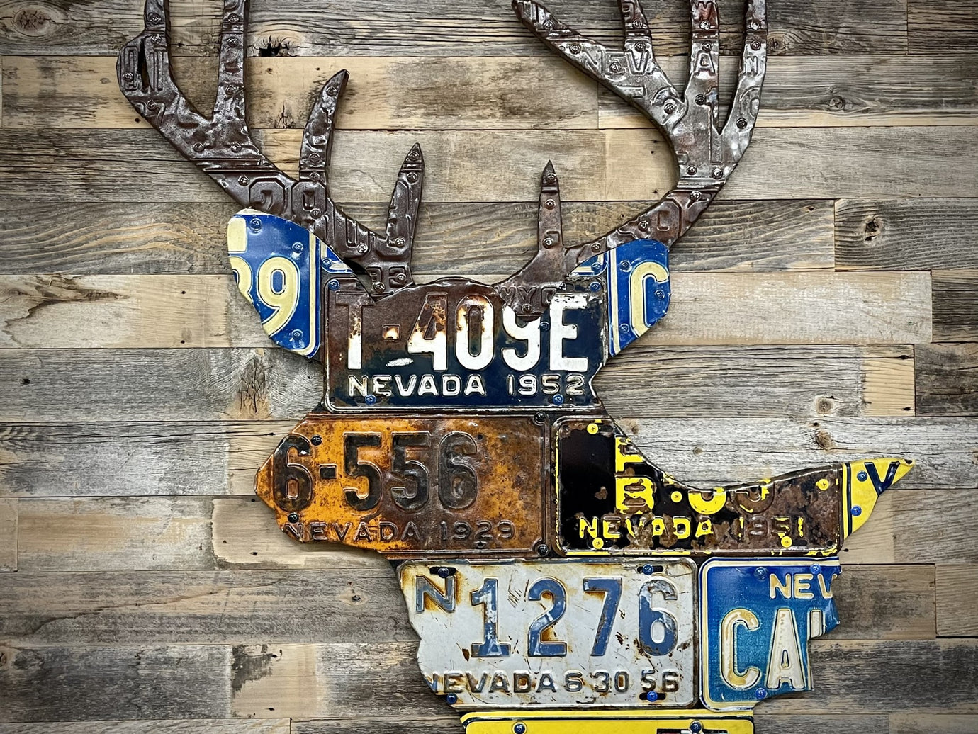 Nevada Antique Deer License Plate Art