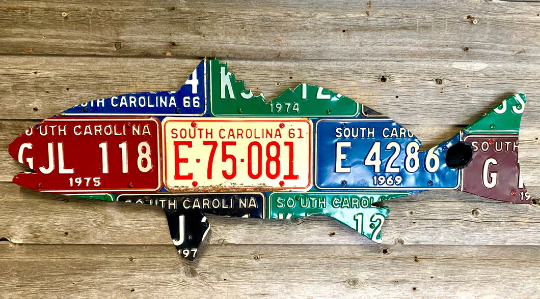 South Carolina Redfish License Plate Art - Ready-To-Ship