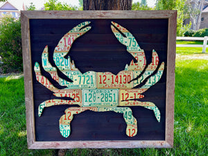 Florida Blue Crab License Plate Art