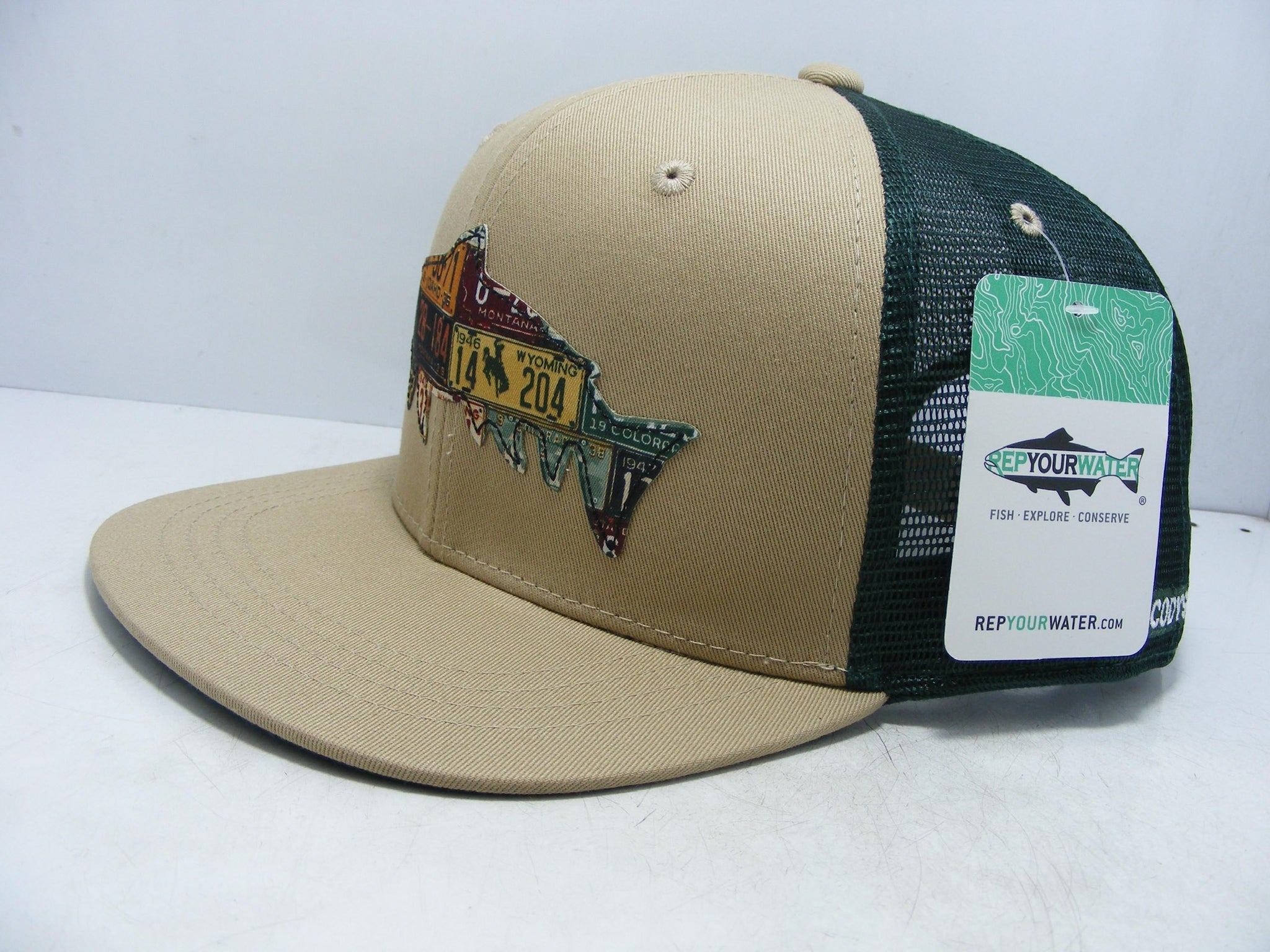 RepYourWater X Cody's Fish Mixed Western Trout High-Profile Trucker Ha