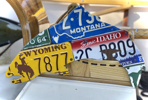 24" Mixed Western State Trout License Plate Art - Ready-To-Ship