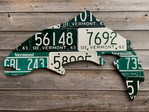 Vermont Trout Vintage License Plate Art