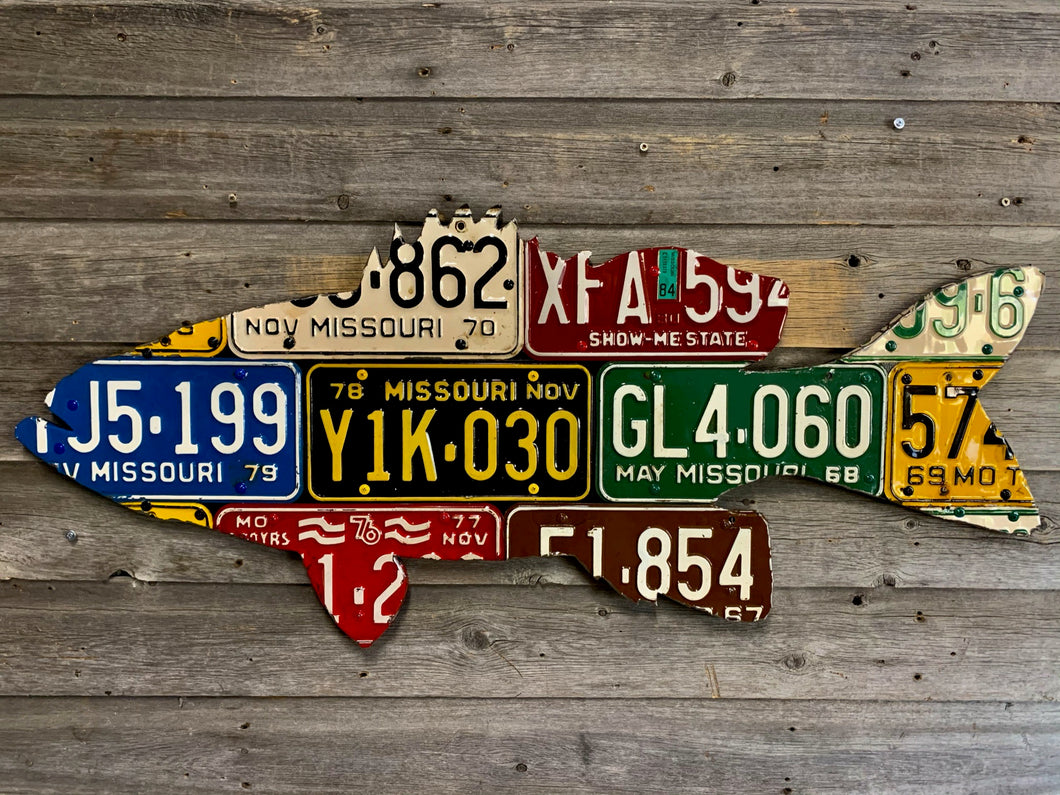 Missouri Smallmouth Bass License Plate Art