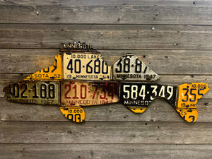 Minnesota Antique Walleye License Plate Art