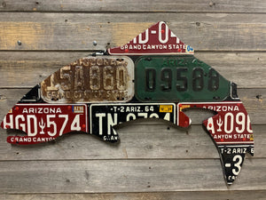 Arizona Trout Vintage License Plate Art