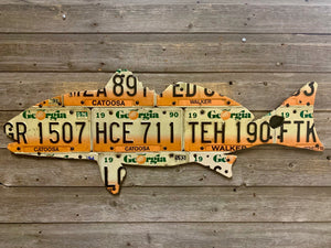 Georgia Redfish License Plate Art