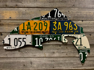 Idaho Antique Trout License Plate Art