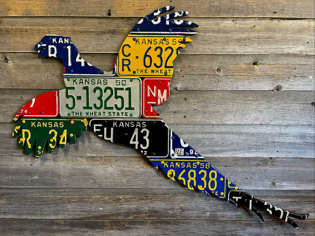Kansas Pheasant License Plate Art