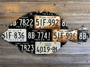 Texas Flounder License Plate Art