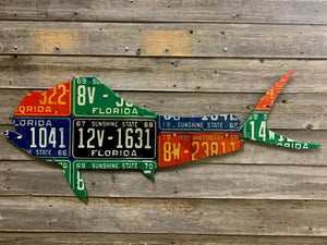 Florida Antique Mahi-Mahi License Plate Art