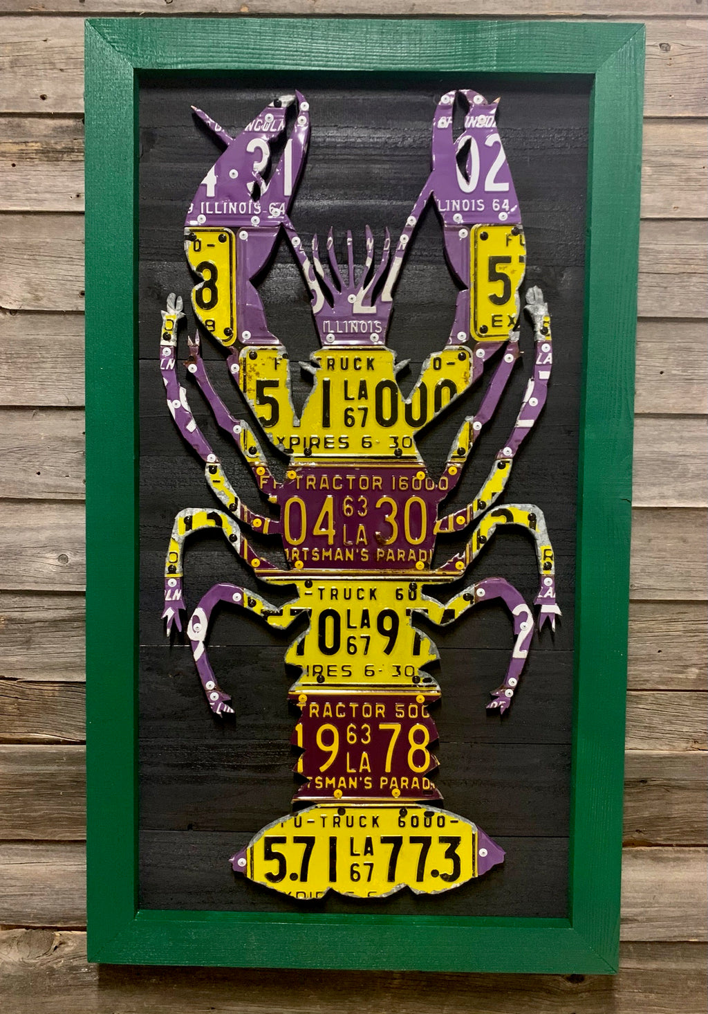 Louisiana Crawfish License Plate Art