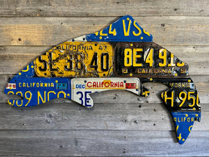 California Antique Trout License Plate Art