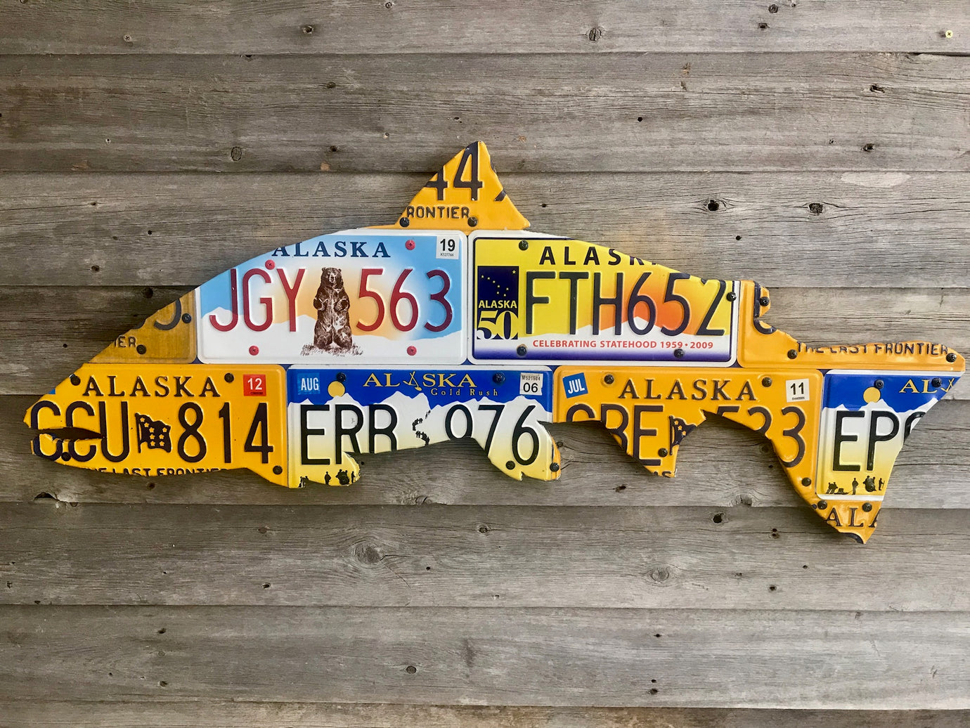 Alaska Steelhead License Plate Art