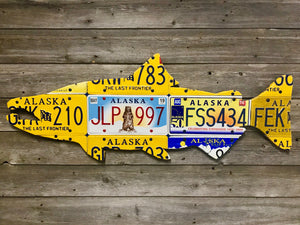 Alaska King Salmon License Plate Art