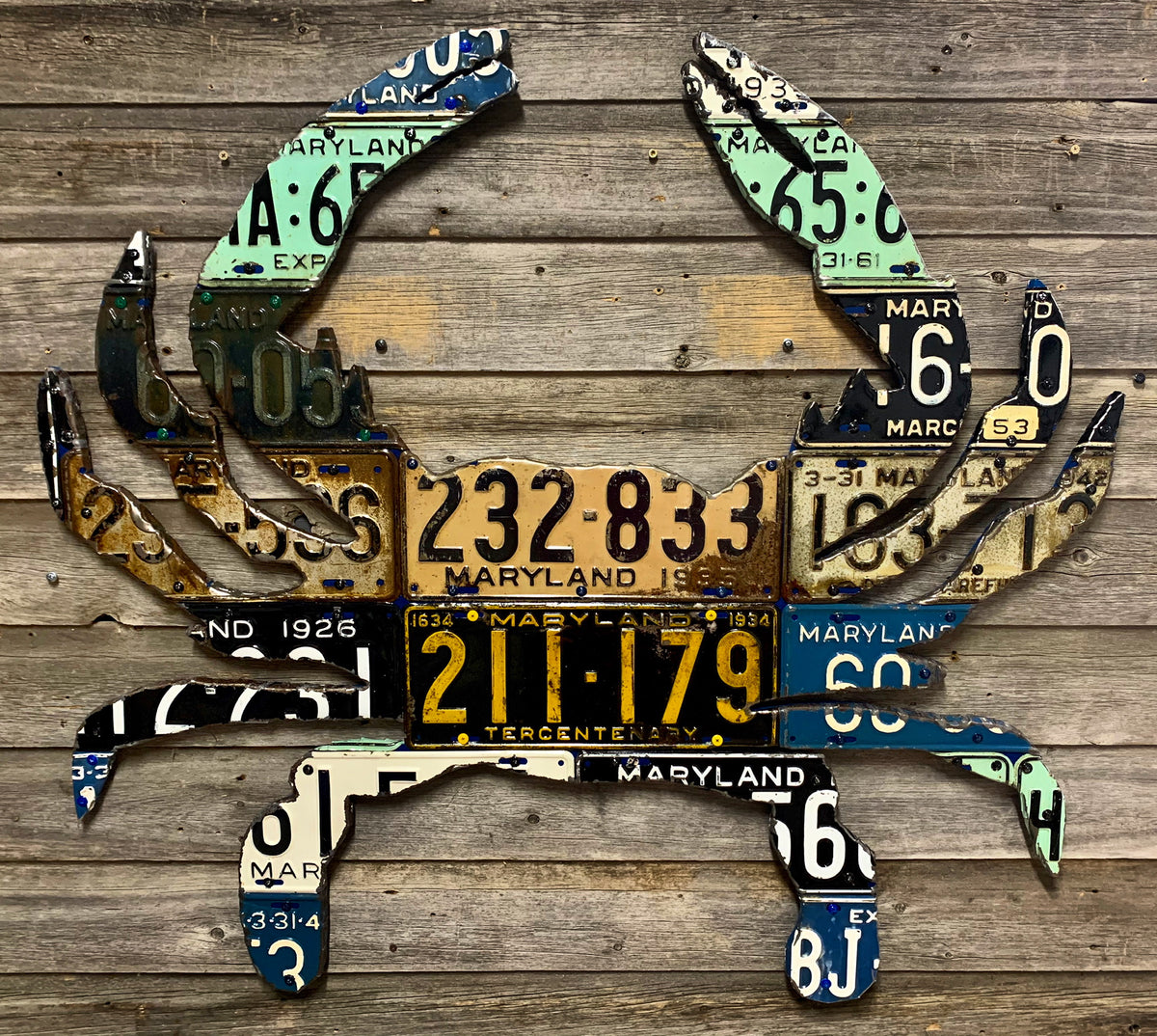 Maryland Antique Crab License Plate Art– Cody's Fish