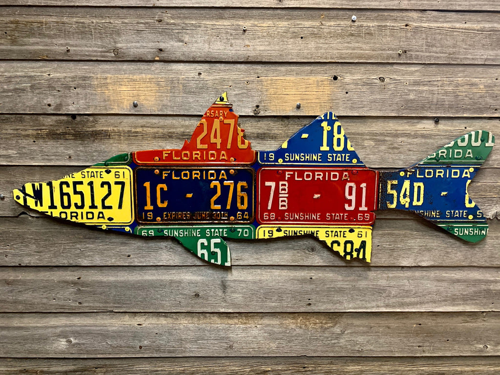 Antique Florida Snook License Plate Art– Cody's Fish