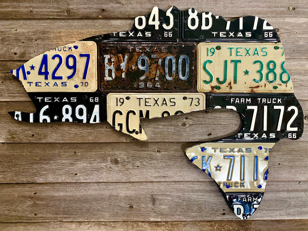 Texas Largemouth Bass License Plate Art - Ready-To-Ship