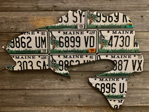 Maine Largemouth Bass License Plate Art