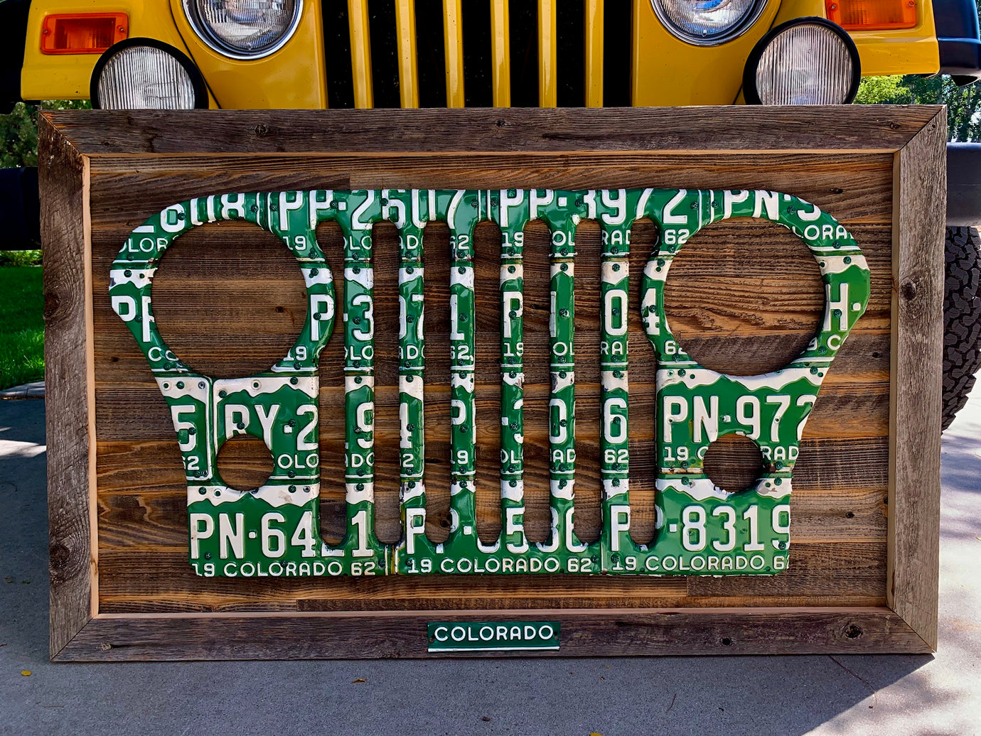 Jeep Grille License Plate Art
