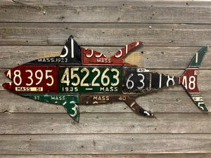 Massachusetts Tuna Antique License Plate Art