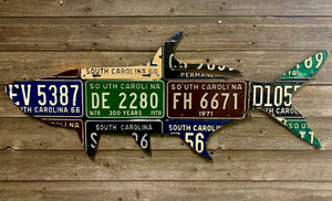 South Carolina Tarpon Antique License Plate Art