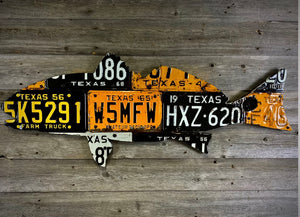 Texas Redfish License Plate Art - Ready-to-Ship