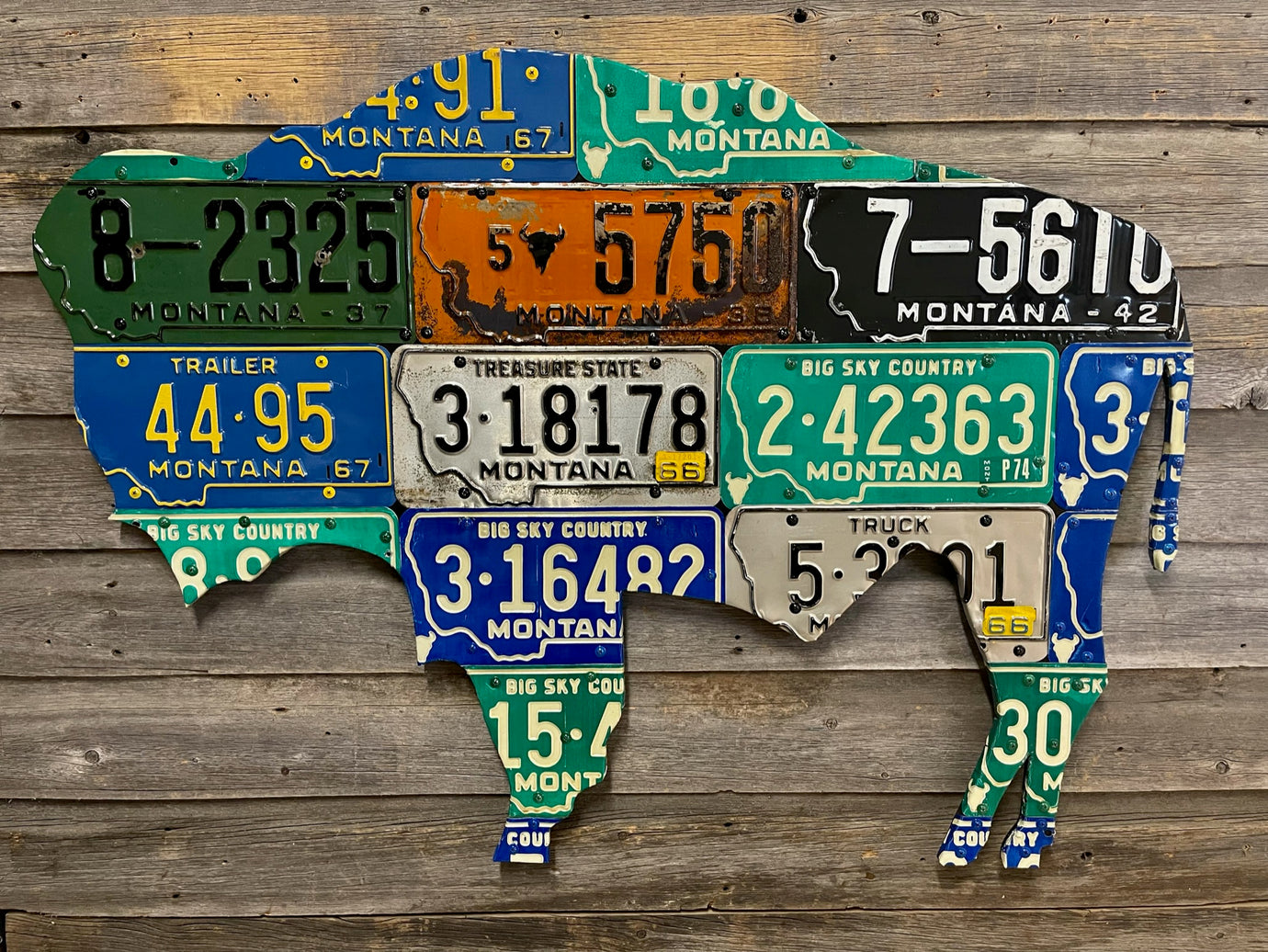 Montana Bison License Plate Art