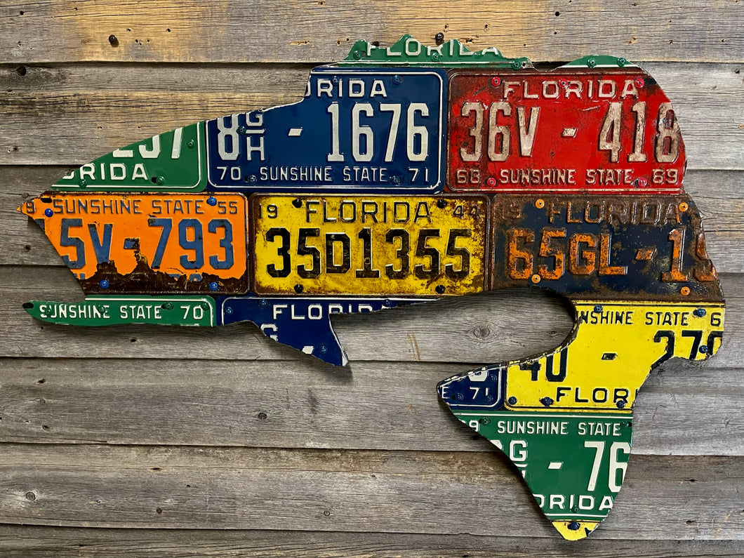 Florida Antique Largemouth Bass License Plate Art
