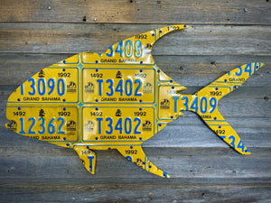 Bahamas Yellow Permit License Plate Art