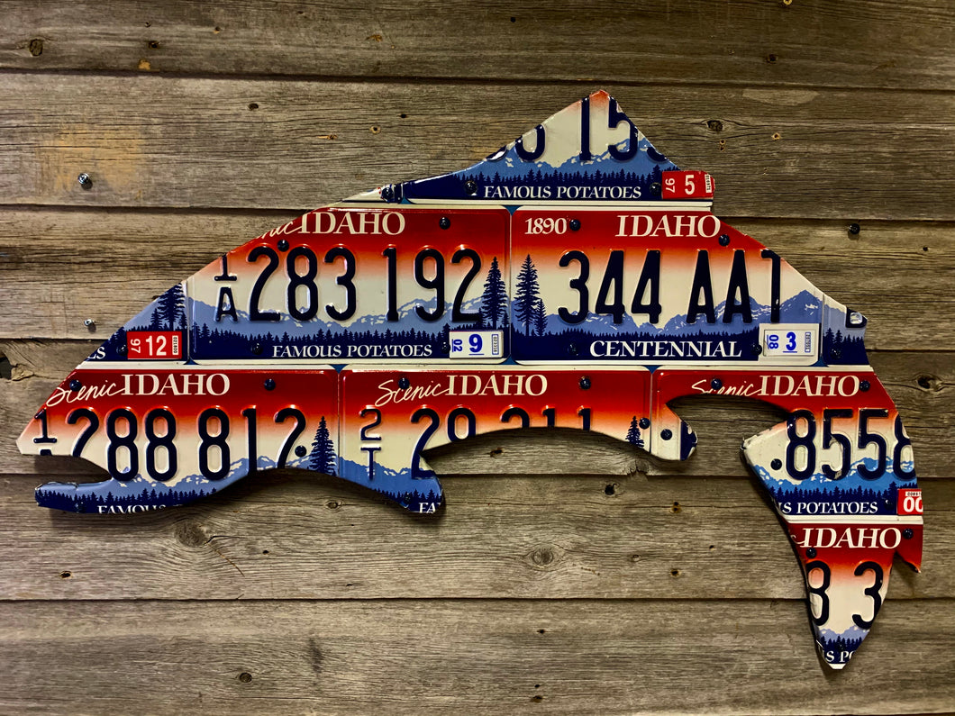 Idaho Trout License Plate Art