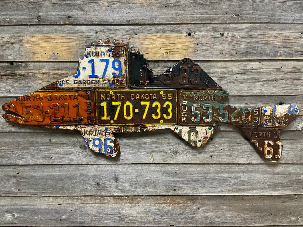 North Dakota Walleye License Plate Art – Cody's Fish