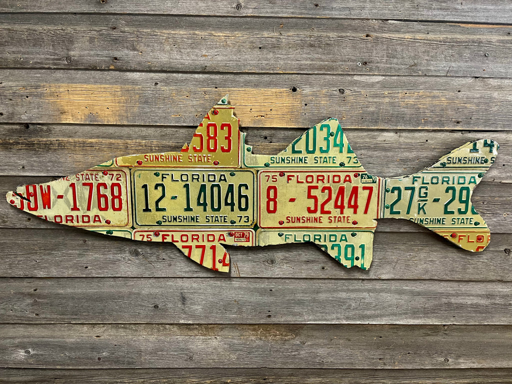 Florida 1970's Vintage Snook License Plate Art– Cody's Fish