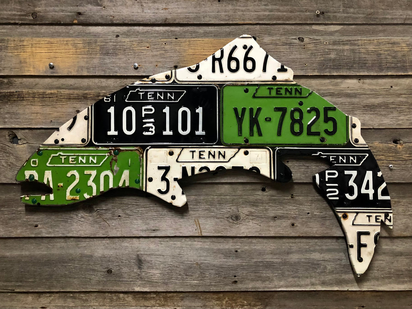 Tennessee Vintage Trout License Plate Art